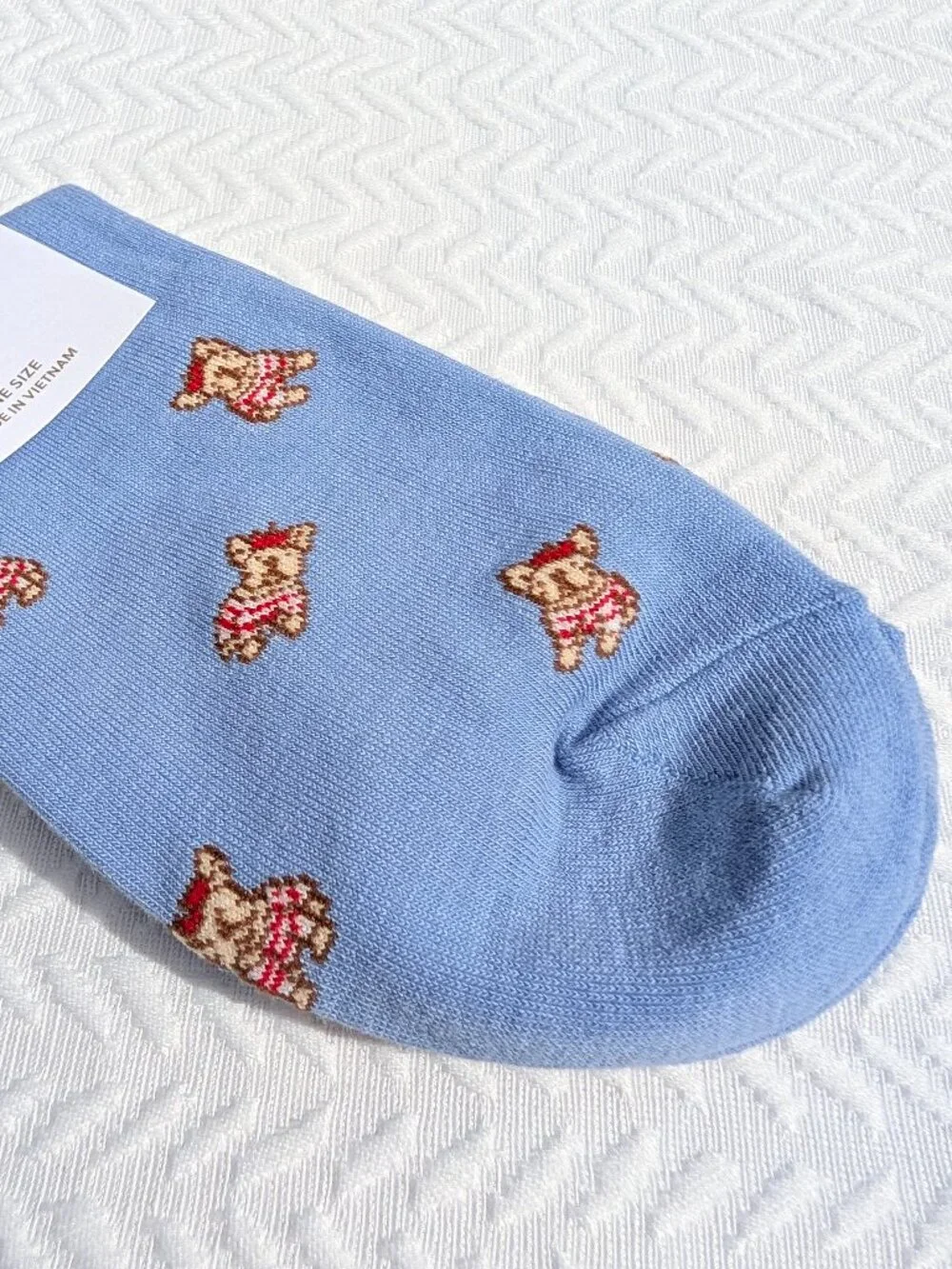 J.Crew French Bulldog Boot Socks - Blue Dog Pattern One Size - NWT